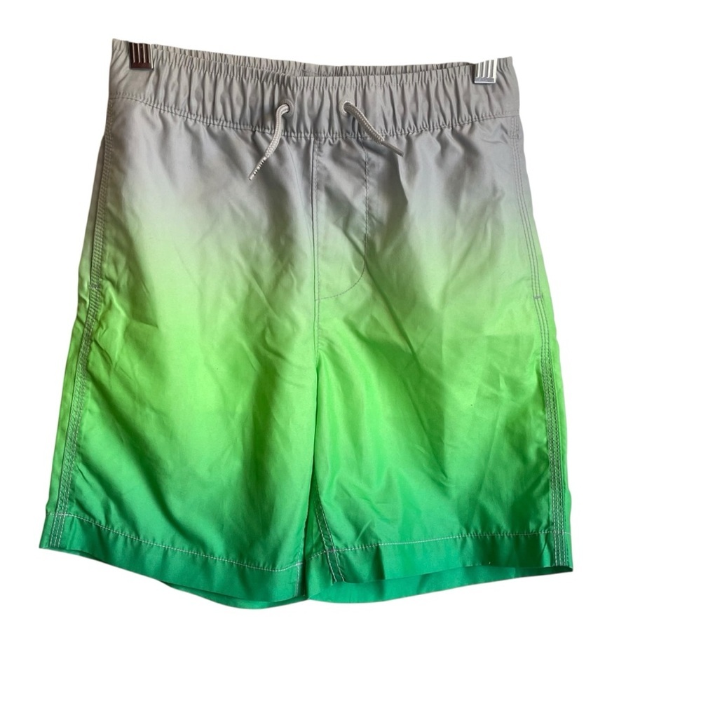 GAP‎ Kids Gray and Green Ombré Swim Shorts NWOT